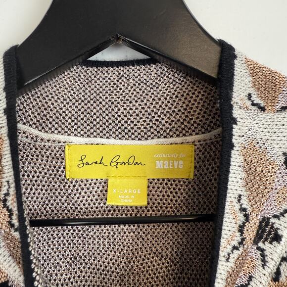 Sarah Gordon Maeve Anthropologie Mock Bumblebee Moth Tank Metallic Top - XL - Picture 3 of 8